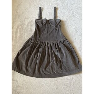 NWT Liz Wear Women's 12  Removable Strap Drop Waist Mini Dress Grey Festival‎